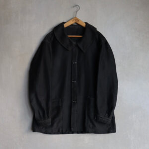 30-40s Black Lightweight Moleskin Work Jacket