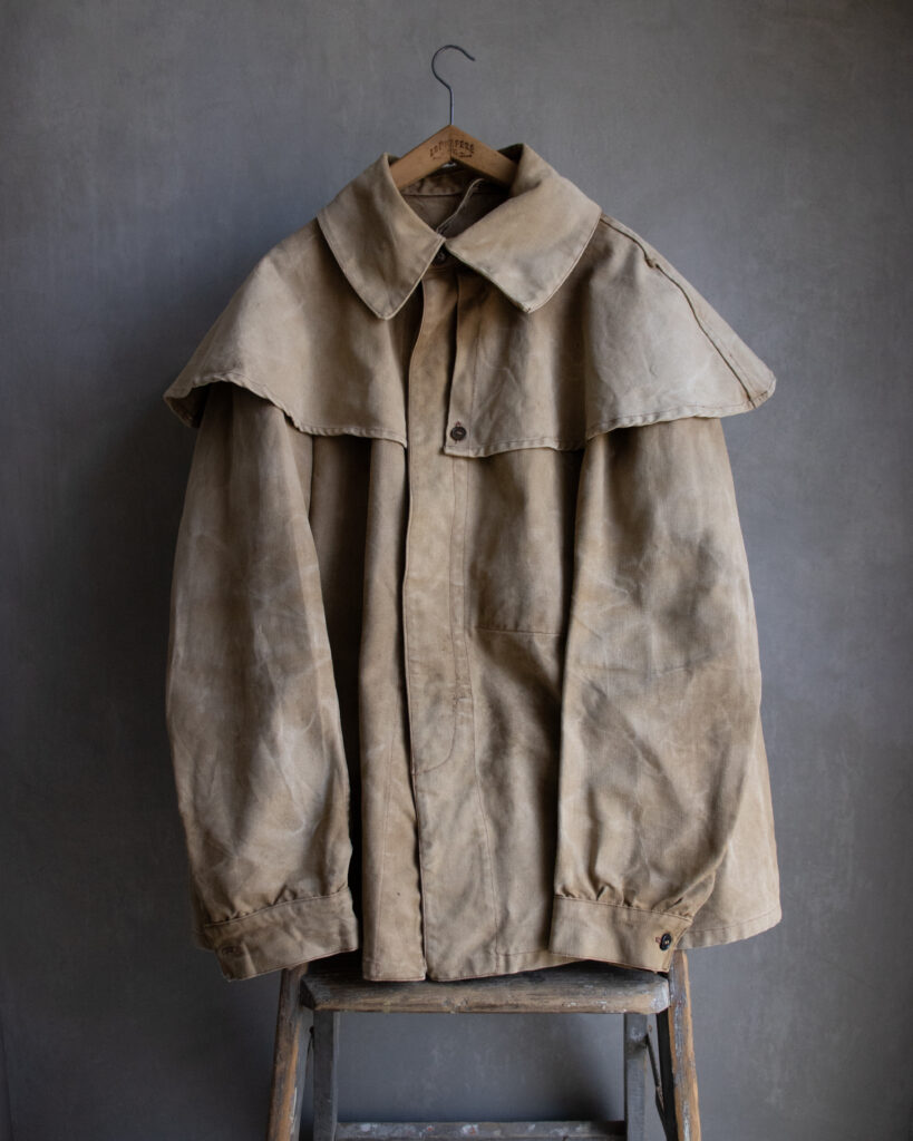 40-50s French Duck Canvas “Pèlerine” Storm Hunting Jacket