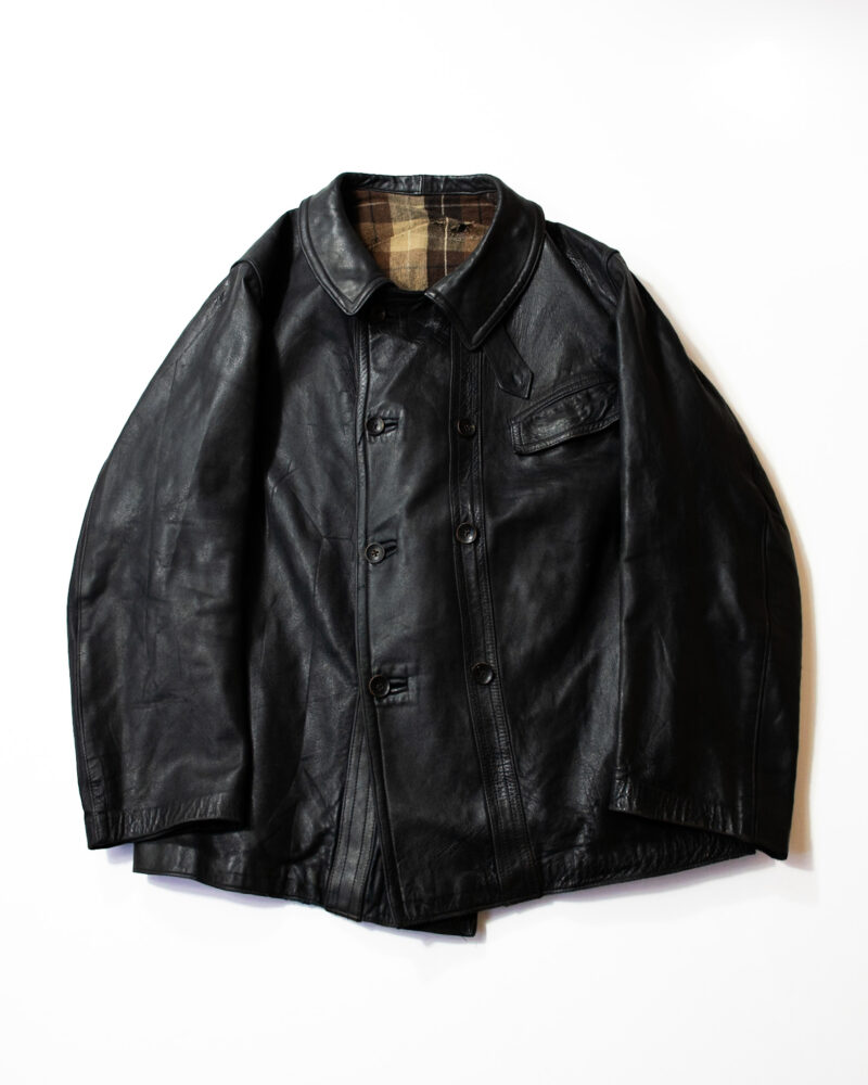 Le Corbusier Leather Double Breasted Jacket